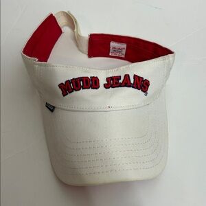 Mudd Y2K Headwear Red and Cream Visor One Size Fits All